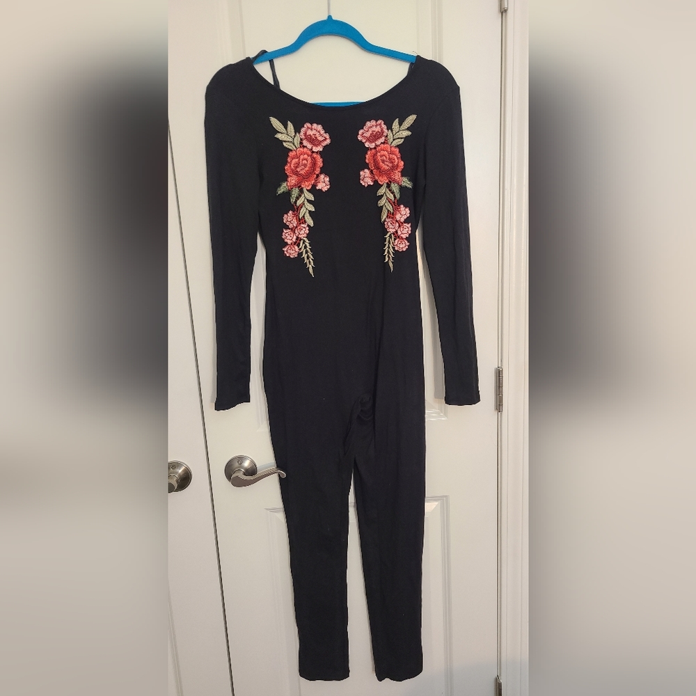 NWOT Embroidered Jumpsuit